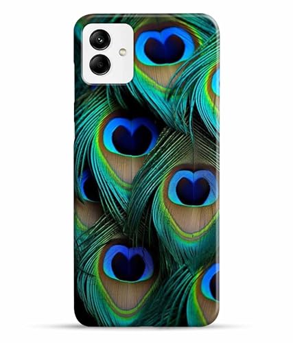 Image of Printed Hard Back Case Cover & Compatible for Samsung Galaxy M13 5G | Samsung M13 5G | Peacock Feather (Multicolor) - D1184