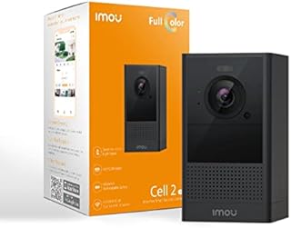 Imou Cell 2 4MP - Outdoor Battery Camera, Super HD 2K with Full Colour Nightvision, 6 Month Battery (No Hub), PIR Human Detection, 2 Way Audio, Pre Record, H.265, Black, (IPC-B46LP)
