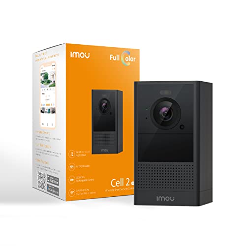 Imou Cell 2 4MP - Cámara de batería para Exteriores, Super HD 2K con visión Nocturna a Todo Color, batería de 6 Meses (sin hub), detección Humana PIR, Audio de 2 vías, pregrabación, H.265 Cover