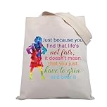 PLITI Matilda The Musical Inspired Gift Broadway Musical Quote Gift Matilda Musical Merchandise Theatre Drama Tote Bag (Just because musical TGU)
