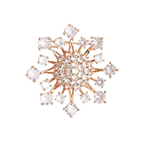 Broche flocon de neige élégante en cristaux pour sublimer vos manteaux d'hiver