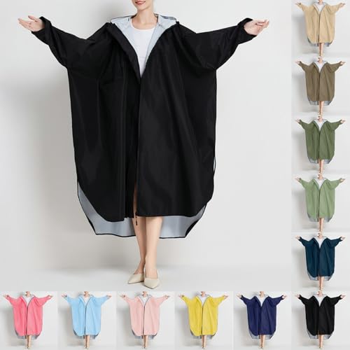 Chubasquero para mujer impermeable y poncho de lluvia largo para bicicleta 2