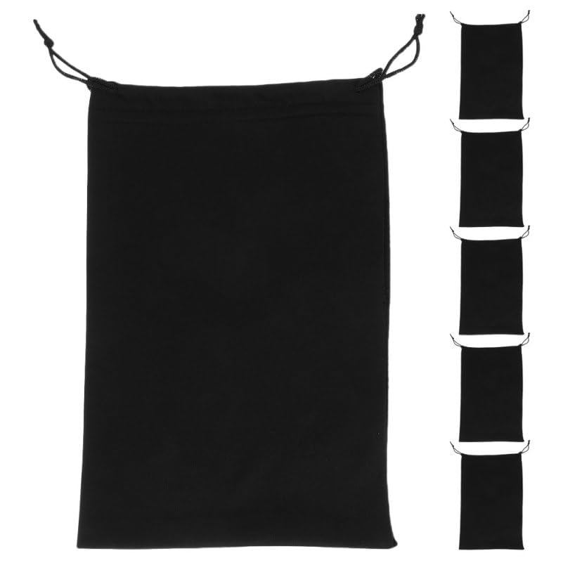 Lot de 6 sacs pour lunettes de ski en microfibre avec cordon