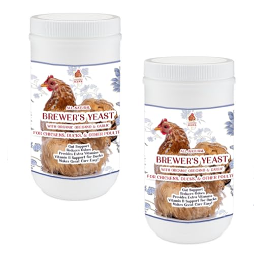 Brewer s Yeast with Organic Oregano & Garlic (2.5 Pounds) | Niacin for Ducks & Chickens | Chicken Probiotic | Brewers Yeast for Ducks with Vitamins & Amino Acids | Pampered Chicke...