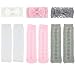 Elesa Miracle 3 Pairs Knitted Baby & Toddler Cozy Soft Argyle Leg Warmers and Baby Lace Bow Headband Value Set