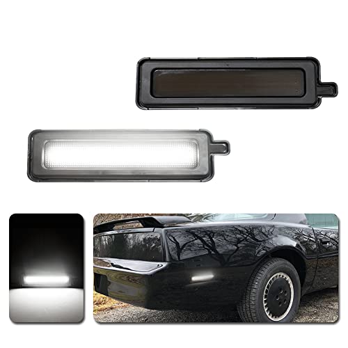 Tonsya For 82 83 84 85 86 87 88 89 90 91 92 Pontiac Trans Am Firebird fender Bumper Rear Side Marker Parking Lights Smoked len White LED light