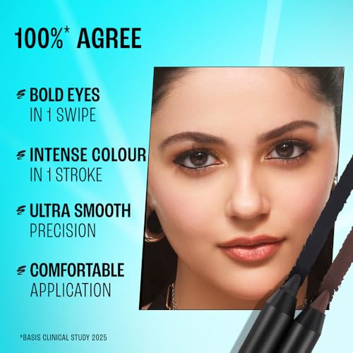 Image of Lakme 9-5 Eyeconic Ultra Smooth Kohl Liner - Intense Black, Smudgeproof & Waterproof Kajal that Lasts Upto 24 Hours, 1.2g