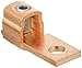 Panduit CS175-38-QY Straight Floating Tongue Lug, One Hole, #4 AWG - 3/0 AWG Copper Conductor Size Range, 175A Current Rating, 3/8" Stud Hole Size, 3/16" Hex Size, 0.16" Tongue Thickness, 0.75" Width, 1.01" Height, 2.19" Overall Length