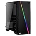 Aerocool Cylon Mini - mATX RGB PC-Spieletasche, Seitenfenster aus gehärtetem Glas, 13 Beleuchtungsmodi, 1 x 80 mm schwarzer Lüfter inklusive, Micro & Mini ATX-Unterstützung | Schwarz