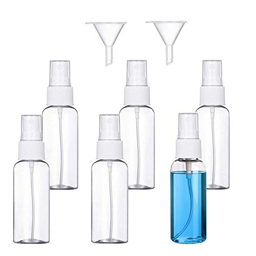 Preisvergleich Produktbild 6 X100ml sprühflasche, leere sprühflasche, sprühflasche klein, Feinen Nebel Parfümzerstäuber Tragbares Reiseflaschen Set mit Trichter