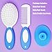 Baby Hair Brush, Cradle Cap Brush, Baby Hair Comb, Baby Hair Brush and Comb Set for Newborns & Toddlers, Baby Brush Soft Bristles, Ideal for Cradle Cap, Perfect Baby Registry Gift (Blue)