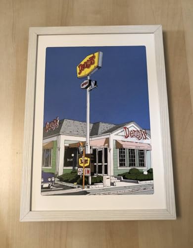 kj 額装品 江口寿史 デニーズ 貴重イラスト A4額入り ポスター風 ファミレス 青空 永井博 鈴木英人 わたせせいぞう 漫画のサムネイル