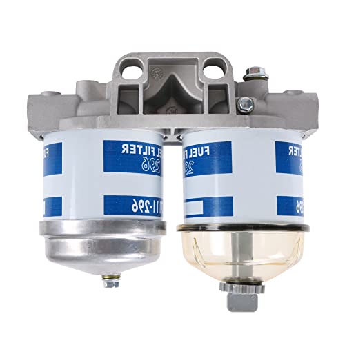 Dual Double Fuel Filter CAV Style Assembly Replacement For Ford Tractor Models 2000 2600 2610 2910 3000 3600 3610 4000 4110 4600 4610 5000 Compatible With New Holland NH Universal With Bowl by JDMSPEED - Image 7