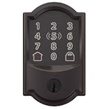 Encode Plus Aged Bronze Metal WiFi Deadbolt with Camelot Trim