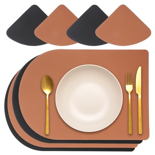Set de table en cuir lavable fini les taches de graisse sur la table - 2