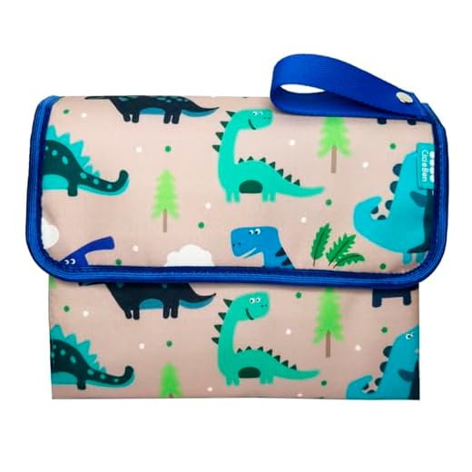 Trocador Fraldas Bebe Portátil com alça do Rn a 3 anos Dino