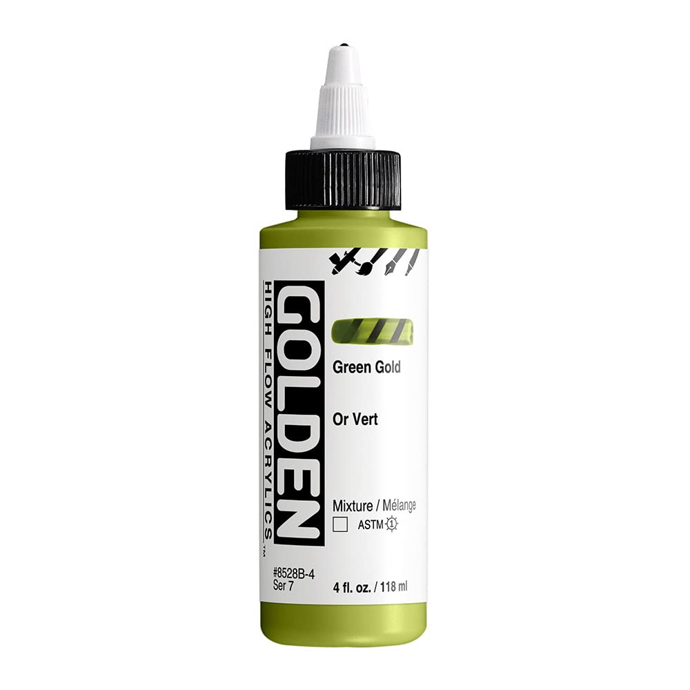 Golden High Flow Green Gold 4Oz acrylique fluide pour aérographe