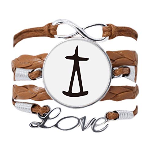 Bracelet nom de famille Chinois Wang idée cadeau cuir noir