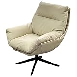sedie da ufficio ikea opinioni  WANGTIAN Poltrona Girevole in Pelle con Rotazione a 360°, Sedia da Ufficio in Similpelle con braccioli, Sedia da Lettura Imbottita, Comoda Poltrona Relax con Ruote per Soggiorno, Camera da Letto, uff