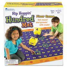 Learning Resources LRNLER1100 - Hip Hoppin Hundred Mat Floor Game