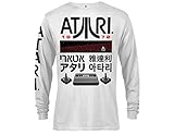 100 % Baumwolle Ripple Junction Atari T-Shirt für Erwachsene, Unisex, Logos und Symbole, leicht, 100 % Baumwolle, langärmelig - Wei� - Mittel