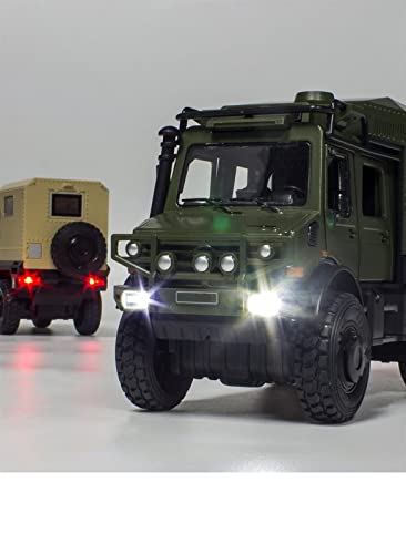 Rcweer Scale Vehicles Model Vehicle Alloy Car Model Diecasts & Toy Vehicles Toy Cars Kid Toys For Children Gifts 1/28 For Unimog For U5000 (Color : Black) #TOP4