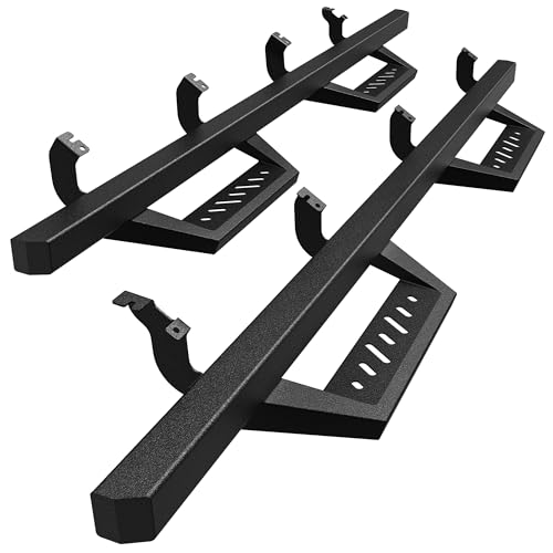 OEDRO Drop Down Running Boards Compatible with 2022-2025 Tundra CrewMax Cab 4 Full Size Doors, Black Powder Coated Nerf Bar, 4 Inch Step Bars Side Step