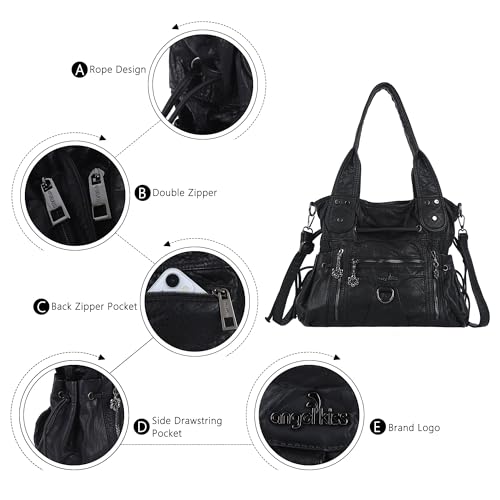 Image of Angel Kiss Hobo Bags for Women Fashion Shoulder Bag Ladies Purses and Handbags Roomy Tote Bags Purse with Crossbody Strap