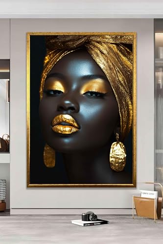 Estampes de femmes africaines dorées célébration de la beauté