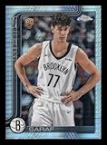 Basketball Trading Card 2025-26 Topps Chrome Prism Refractor #276 Ben Saraf EX/NM RC Rookie Nets
