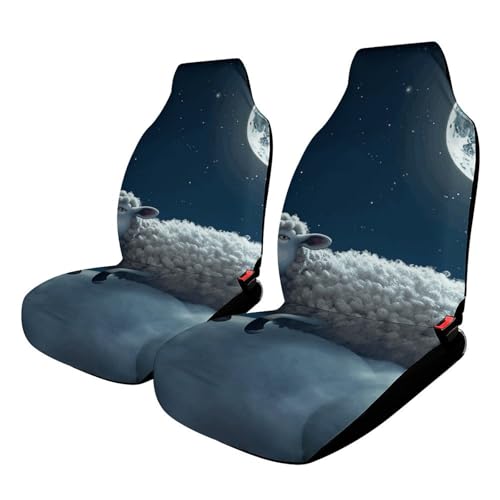 Housse de siège de voiture universelle avant motif mouton lune accessoires auto