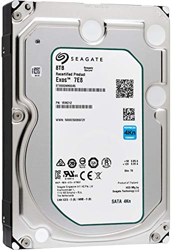 Image of Seagate Exos 7E8 Enterprise Capacity 3.5 HDD 8TB 7200 RPM SATA 6Gb /s 4Kn 256MB Cache 3.5-Inch Enterprise Hard Disk Drive ST8000NM0045 (Renewed)
