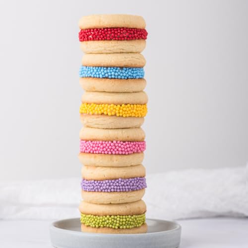 Sweets Indeed Sprinkles 6 Cell Edible Sprinkle Mix Jimmies Perfect for Cake Decorations Baking Ice Cream Cookies Cupcake Topper (Rainbow Nonpareils) - Thumbnail 7