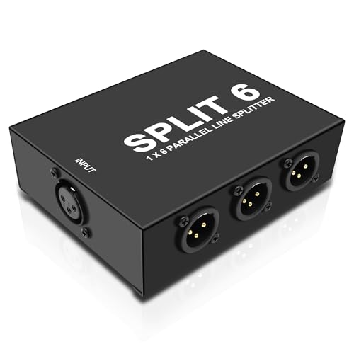 XMSJSIY XLR Splitter Mic Converter (1 Female to 6 Male)