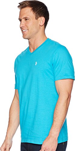 Image of V-Neck Solid T-Shirt by U.S. Polo Assn.