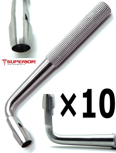 10 Pcs Tissue Punch 6mm Angled/Offset/Curved Dental Implant Superior Stainless Steel Instruments