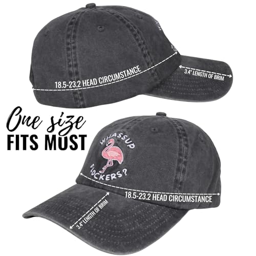 Image of InnoBeta Flamingo Gifts for Women Flamingo Lovers, Adjustable Vintage Baseball Cap Washed Cotton Embroidered Hat
