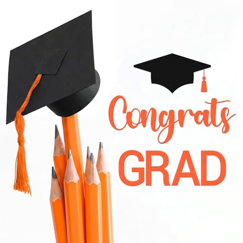 Image of Epakh 2026 Graduation Party Decal Sign for Backdrop Letters Peel and Stick Graduation Sticker for Balloon Arch Decorations Party Sign Wall Decor(Orange)