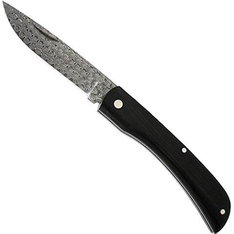 Haller Unisex - Erwachsene Damast-Taschenmesser Ebenholzgriff Cover