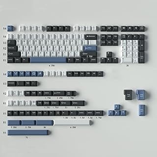 169 Keys Double Shot Keycaps Cherry Profile ANSI/ISO Layout Keycap Set for Cherry MX Switches Mechanical Gaming Keyboard