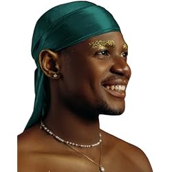 1 Pack Silk Durag for Men and Women Gift Set, Silky Satin Do Rag