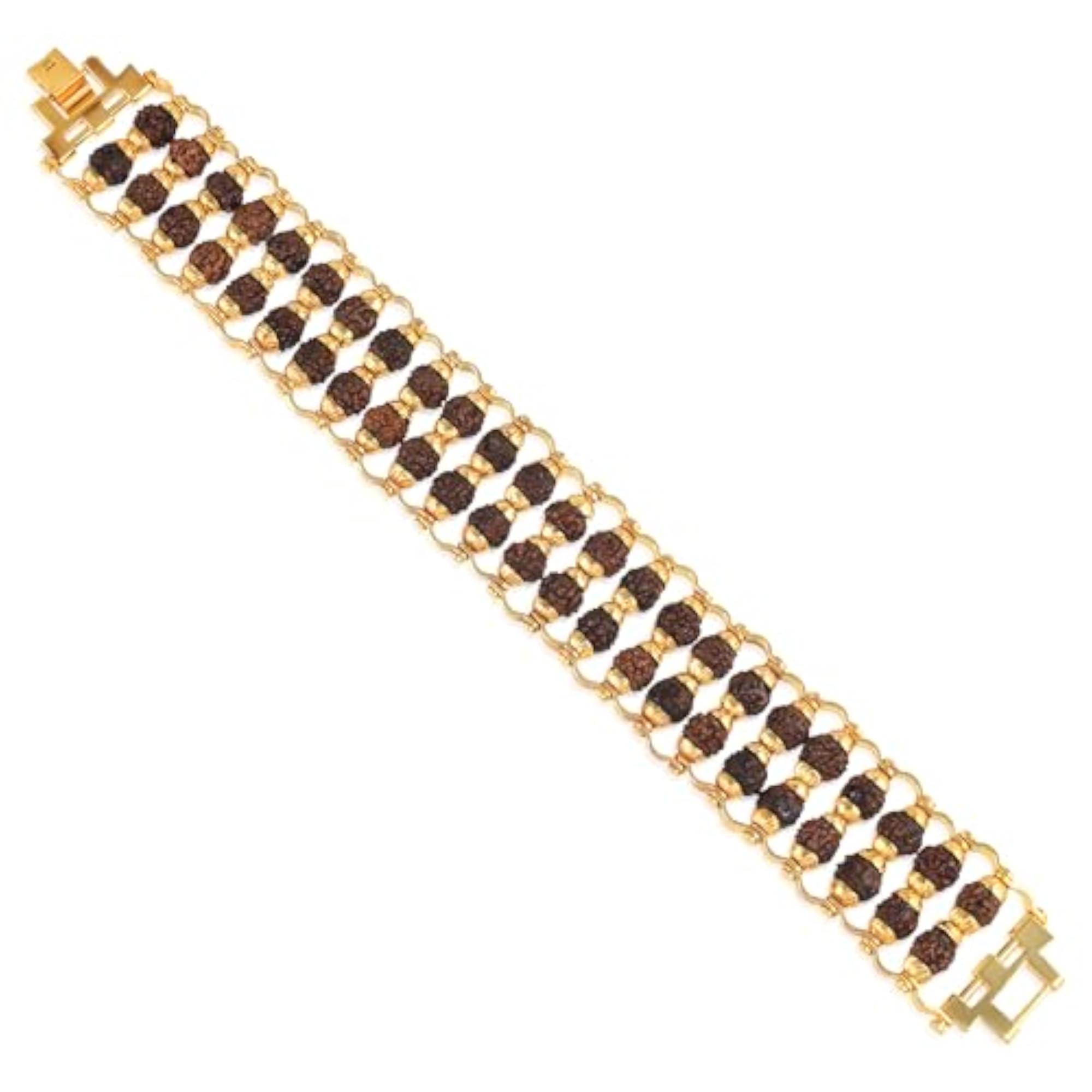 Plated Modern Rudraksha Bracelet for Meditation