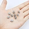 metulip 100Pcs Tiny Turtle Beads Antique Silver Turtle Beads 0.9x0.7cm Mini Turtle Shaped Beads Metal Turtle Beads for Crafts Making Bracelet Necklace Keychain DIY Supplies #2