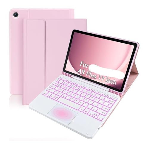 Étui rétroéclairé coloré avec clavier tactile pour Samsung Tab A11+ Plus 2025