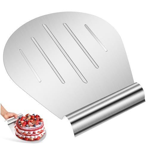 LIGIGWASH Elevador de Pasteles de Acero Inoxidable con Superficie Lisa Herramienta Práctica para Hornear Pizza y Tartas Bandeja Resistente y Fácil de Limpiar para Cocina