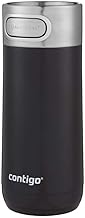 Contigo Luxe Autoseal Travel Mug, Stainless Steel Thermal Mug, Vacuum Flask, Leakproof Tumbler, dishwasher safe, Coffee Mug with BPA Free Easy-Clean Lid, Licorice 360 ml