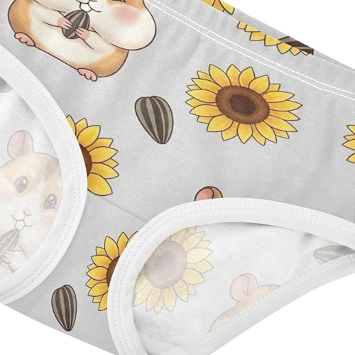 Cute Cartoon Hamsters Sunflowers Toddler Girls Underwear 2t Cotton Girl Panties Cute Fun Print Briefs Girls Undies4