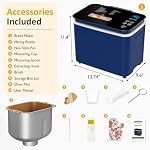 Sunvivi 2.2LB Bread Maker Machine, 20 -in-1 Automatic Bread Machine with Non-stick Ceramic Pan, 3 Crust Color, Digital Touch Panel, 15H Timer & 1H Keep Warm, Low Noise, Beginner-Friendly Recipes - Image 3