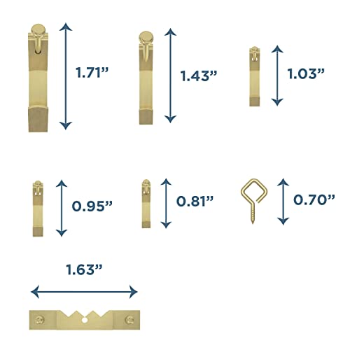 Image of National Hardware N900-004 Kit Picture Wire, Nails, Wall Hangers, Frame Hanging Hardware, Brass (Pack of 2)