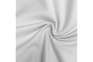 White Wool Fabric Brushed 59 Inches Wide